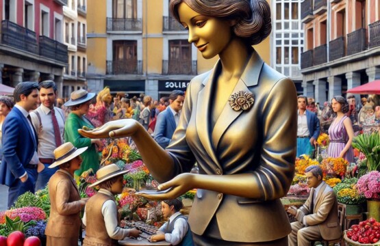 escultura de las vendedoras en oviedo
